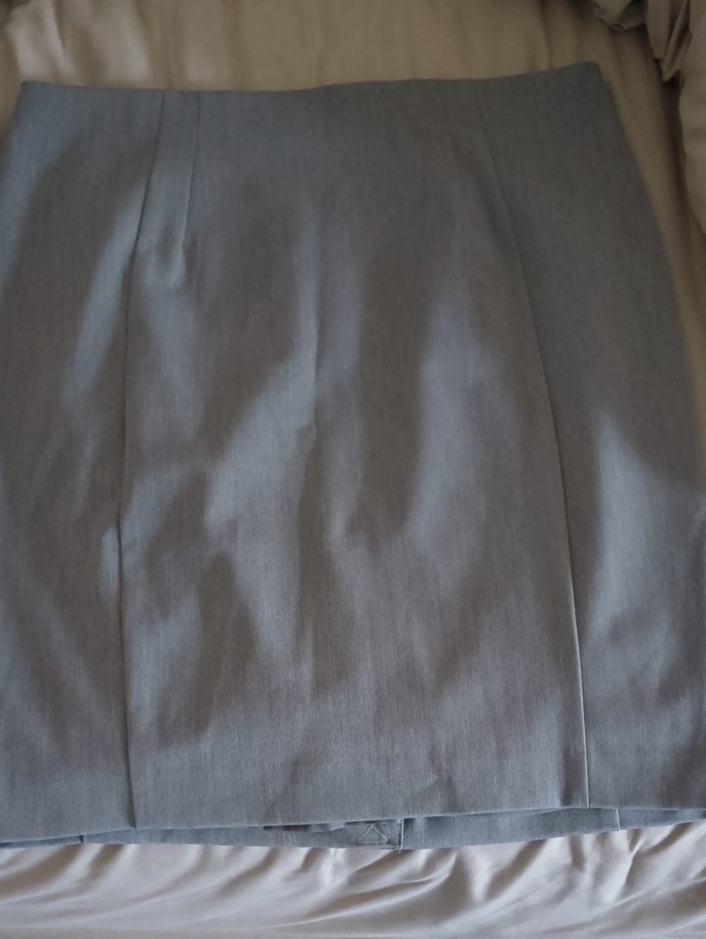 Express Light Gray Pencil Skirt - Tailored Office Style